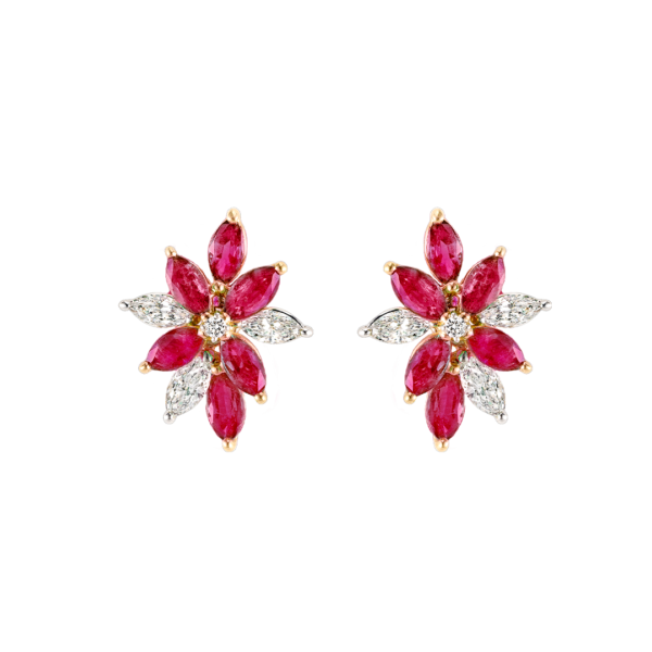 Ruby and Diamond Earrings