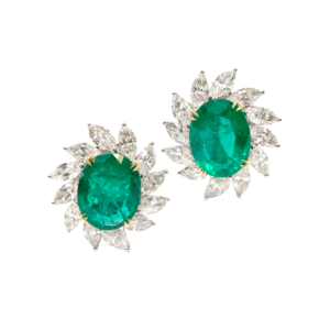 Emerald and Diamond Earrings