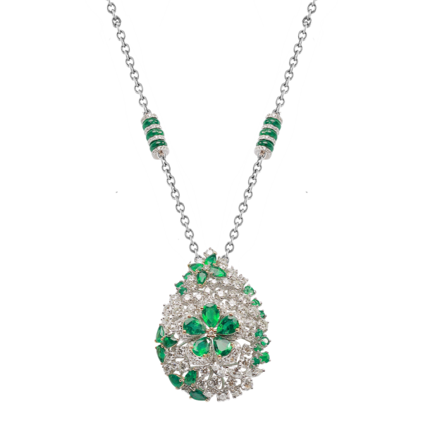 Diamond and Emerald Pendant