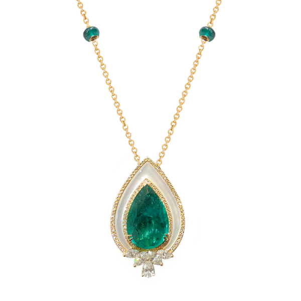 Emerald and Diamond Pendant