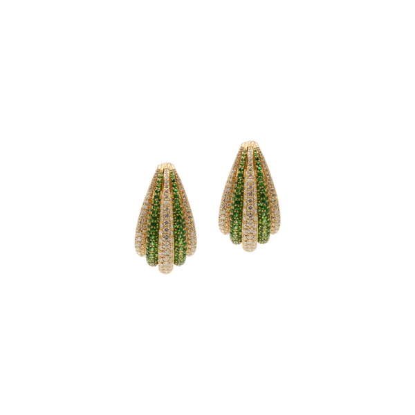 Tsavorite and Diamond Earrings